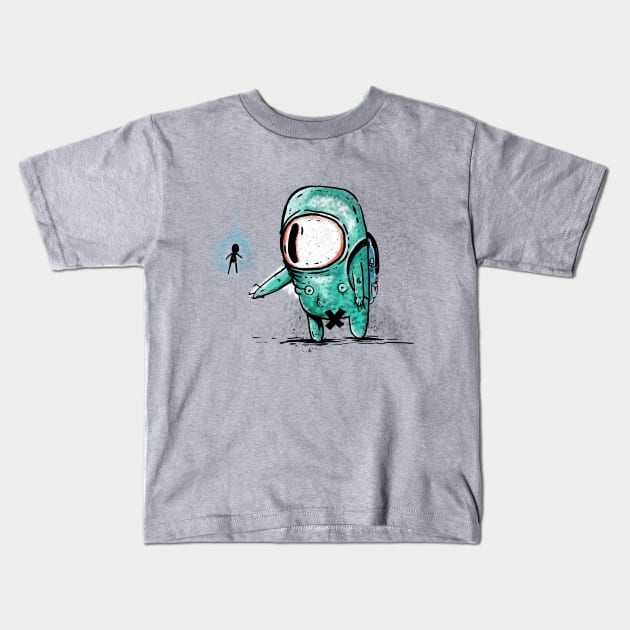 scary little green men Kids T-Shirt by TheDEADLOOK